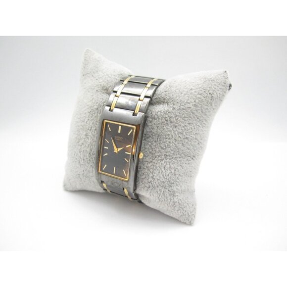 Women Seiko Quartz WR Analog 21mm Tank Watch (H959) "New Battery" 1N00-5H49 - Picture 5 of 11